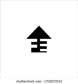 fe letter house vector logo