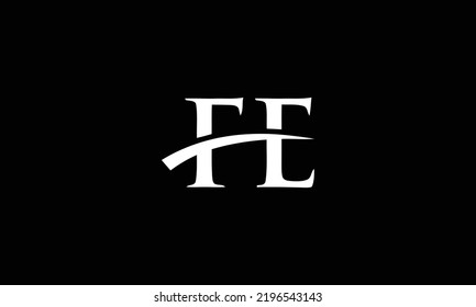  FE Letter Initial Logo Design Template Vector Illustration 