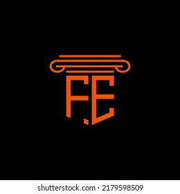 FE letter logo creative design with vector graphic