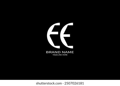 FE letter logo creative design. FE unique design. FE letter logo design on black background.