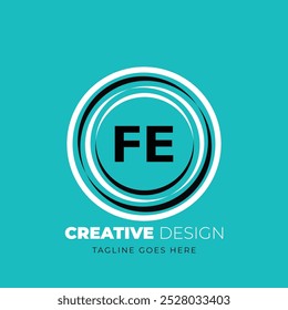 FE letter logo creative design. FE unique design. Vector illustration