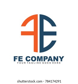 FE Letter logo design