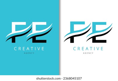 FE Letter Logo Design with Background and Creative company logo. Modern Lettering Fashion Design. Vector illustration