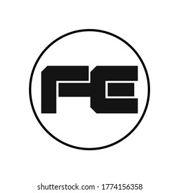 FE Letter Logo Design With Simple style