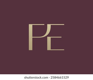 FE letter logo icon design. Classic style luxury initials monogram.