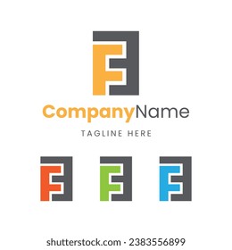 FE letter logo monogram vector template