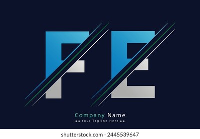 FE Letter Logo Template Illustration Design.