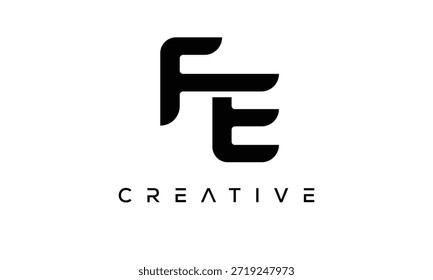 FE Letter Monogram Logo for Modern Creative Brand Identity