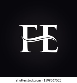 FE letter Type Logo Design vector Template. Abstract Letter FE logo Design