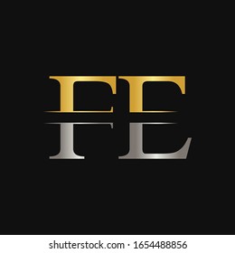 FE letter Type Logo Design vector Template. Abstract Letter FE logo Design