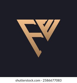 FE Logo Design. Modern, Minimal, Elegant and Luxury FE Logo. Sleek Triangle Monogram Letter FE Logo Design for Brand Corporate Business Identity.