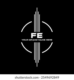 FE logo design, FE simple and modern logo. FE luxurious alphabet design