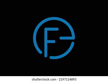 FE Logo Design Template for Multiuse Initial Monogram Letter f e Logo Design Vector Template Letter fe Logo Design