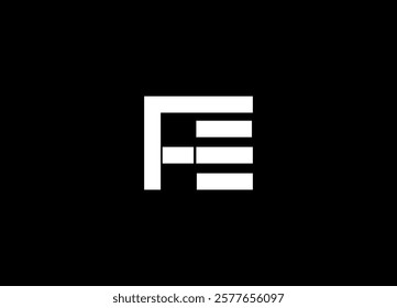 FE Logo Design Template Vector Graphic Branding Element.
