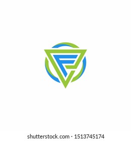 FE Logo monogram modern design template 
