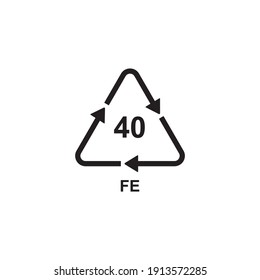 FE mark icon symbol sign vector
