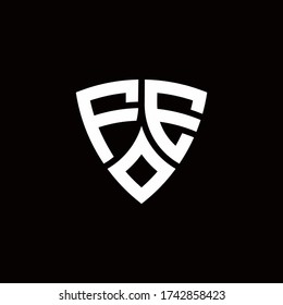 Fe Monogram Logo Modern Shield Style Stock Vector (Royalty Free ...