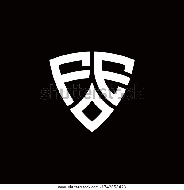 Fe Monogram Logo Modern Shield Style Stock Vector (Royalty Free ...