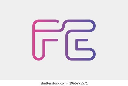 FE Monogram tech with a monoline style. Looks playful but still simple and futuristic. A perfect logo for your tech company or any futuristic design project.