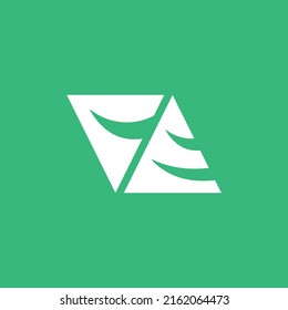 FE monogram vector logo. Triangle-based logo. Logo for company, brand, event, product, and organization.