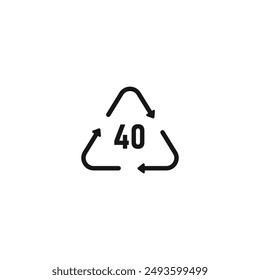 FE plastic symbol icon vector. EPS 10 editable vector