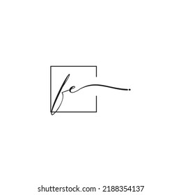 Concepto de logotipo de marca FE en un diseño profesional de alta calidad que se imprimirá en cualquier medio de impresión