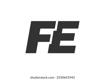 FE Techno Editable Font Logo For Corporate Branding. Bold, Futuristic Design With Unique Typographic Ideas. Minimal Custom Type And Dynamic Letter Variations For Promotion, Printing, And Book Titles