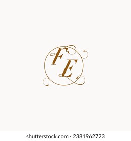 FE uniquely wedding logo symbol of your marriage and you can use it on your wedding stationary