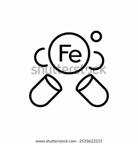 fe vitamin icon sign vector