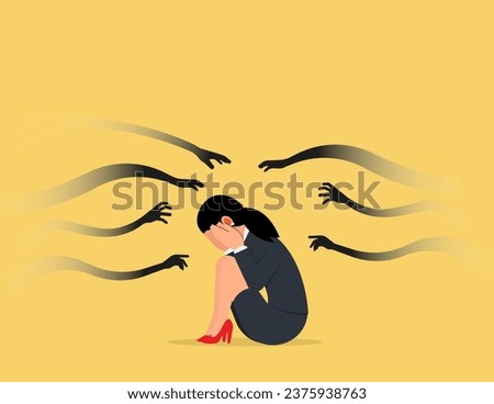 Fear or afraid of failure. anxiety or stressed burnout or negative thinking concept