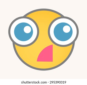 Fear - Cartoon Smiley Vector Face