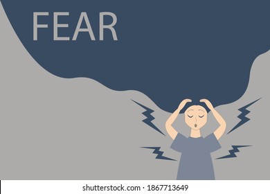 Fear. Frighten.Girl. Personal problem.. Negative emotion. Teenager
