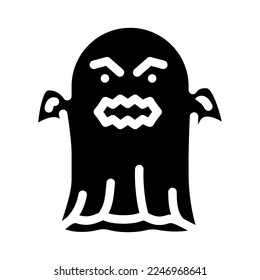 fear ghost glyph icon vector. fear ghost sign. isolated symbol illustration