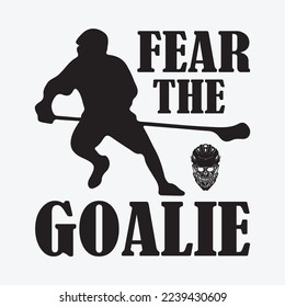 Fear the Goalie Lacrosse Stick and Helmet