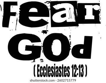 Fear God Elegant Bible Verse Typography Template