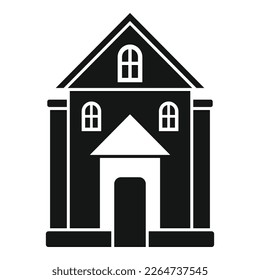 Fear house icon simple vector. Castle tree. Party night