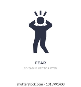 fear icon on white background. Simple element illustration from Halloween concept. fear icon symbol design.