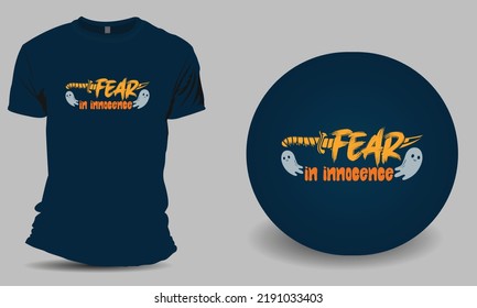 Fear in Innocence, Cute Halloween design for t shirt