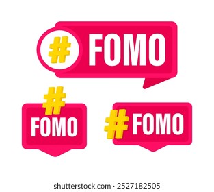 Fear of missing out fomo acronym representing social anxiety disorder