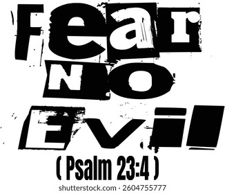 Fear Not Evil Elegant Bible Verse Typography Template