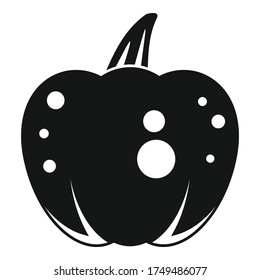 Fear pumpkin icon. Simple illustration of fear pumpkin vector icon for web design isolated on white background
