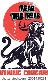 Fear the roar of the Viking Cougar amazon t shirt art work