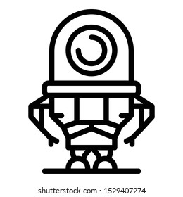 Fear robot icon. Outline fear robot vector icon for web design isolated on white background