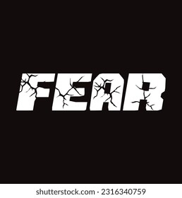 fear text on black background.