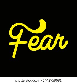 Fear text on black background.