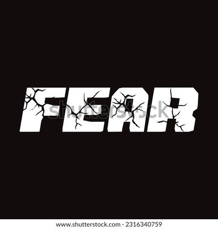 fear text on black background.