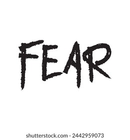 Fear text on white background.