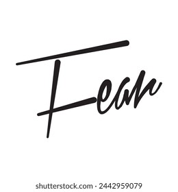 Fear text on white background.