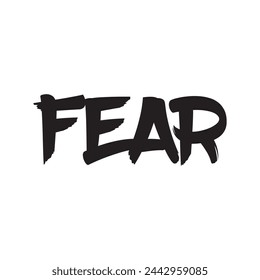 Fear text on white background.