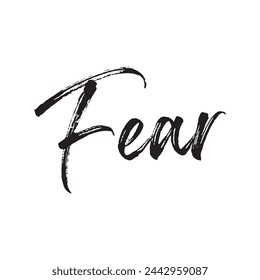 Fear text on white background.